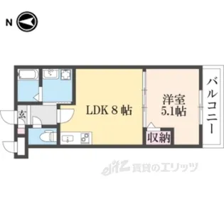 グラカン冷泉町【4階】の間取り
