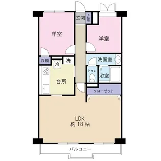 イーストサイドパレスT&T【6階】の間取り
