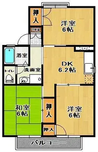 メゾン菊池 B棟【1階】の間取り