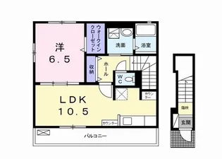 アバンツァート【2階】の間取り