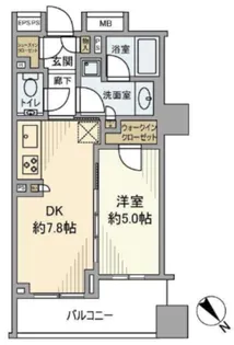 ザ・パークハウスアーバンス東五反田【5階】の間取り