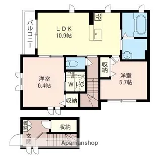 ボヌール【2階】の間取り
