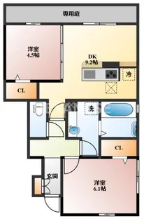 アズール【1階】の間取り