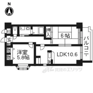 ロザーンジュ堀川【3階】の間取り