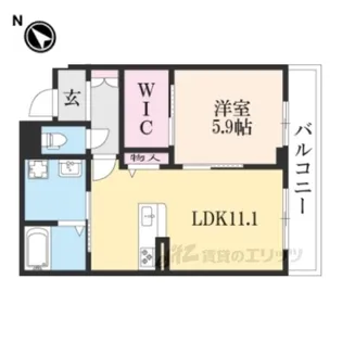 ヴィラコートワン【1階】の間取り