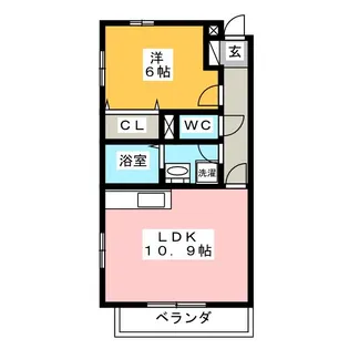 フィールドコート ミルト【4階】の間取り