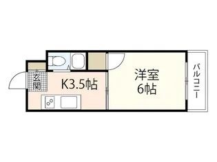 サクラーレ平野町【旧:第1創広ビル】【6階】の間取り