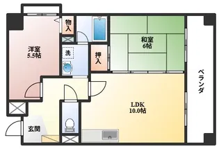グリーンハイツ清風【5階】の間取り