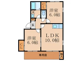 ヘ-ベルハイツ【1階】の間取り