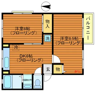 シティハイム武蔵野【2階】の間取り