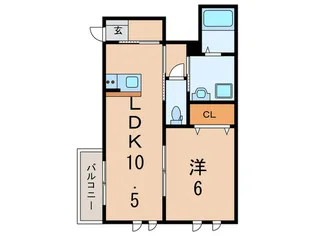 ドゥ・レブローニュ【1階】の間取り