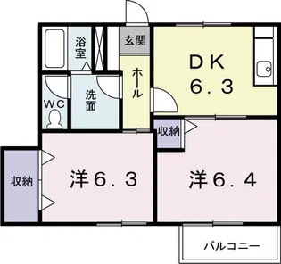 コートダジュール壱番館【1階】の間取り