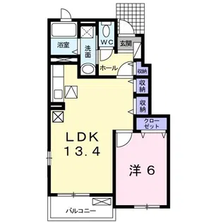 ガーデンプレイス木下【1階】の間取り