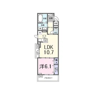 ロジュマンK【1階】の間取り