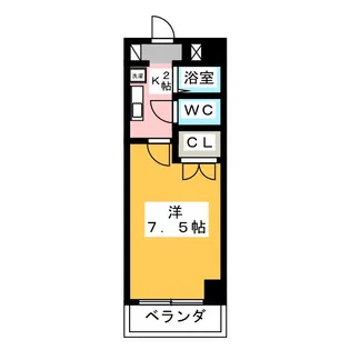 ジュネス東別院【8階】の間取り