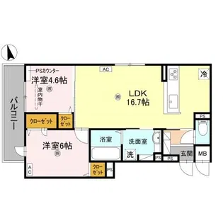 OKAYAMATE嘉平【3階】の間取り