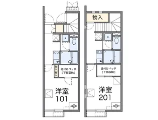 ボンヌール【2階】の間取り