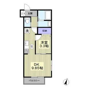 オーキッドコートレジデンス【1階】の間取り