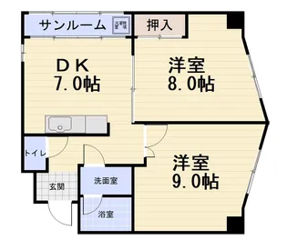 2DKの間取り画像
