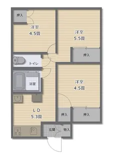 群馬県佐波郡玉村町大字福島【一戸建】の間取り