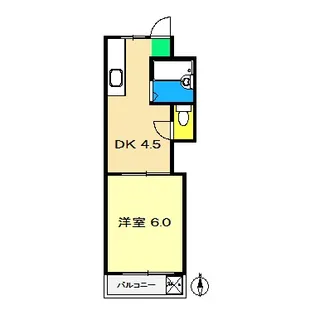 コーポ都築【2階】の間取り
