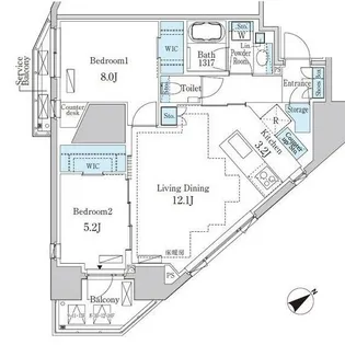 Prime Art白金台【14階】の間取り