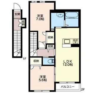 シャーメゾン メゾンエテルネル【2階】の間取り