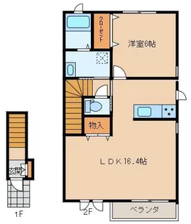 ソラーナ八山田【2階】の間取り