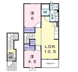プルメリアC【2階】の間取り