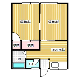 サンハイツ北【1階】の間取り