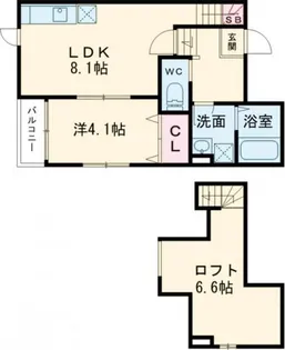 ハレクラニ佐賀東【1階】の間取り
