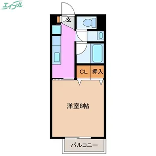 エクセルハイムB【1階】の間取り