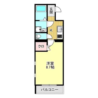 AXIS東田中【3階】の間取り