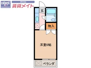 カレッジハウス2【1階】の間取り
