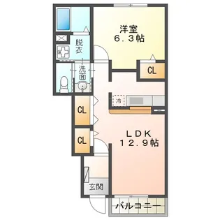 花メゾン C【1階】の間取り