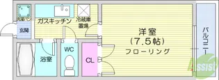 コーポ欅【1階】の間取り