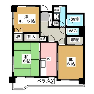 長町南424ビル【5階】の間取り