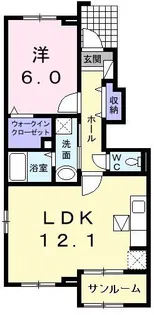 ネオブルック【1階】の間取り