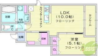 ソールオリエンス【1階】の間取り