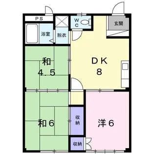 シティハイツ光【1階】の間取り