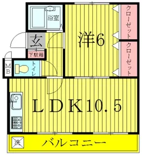 ガーデンフィール東台【3階】の間取り