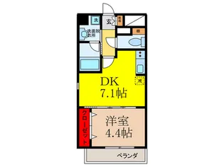 ソラ-ジュ茨木【3階】の間取り