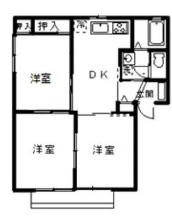 グランツフォーストB棟【2階】の間取り