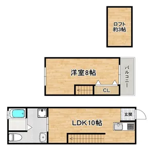 大阪府大阪市東住吉区住道矢田1【一戸建】の間取り