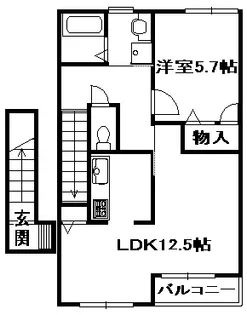 トレビアン燦【2階】の間取り