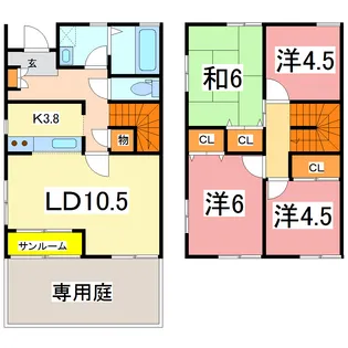 福井県福井市西谷町【一戸建】の間取り