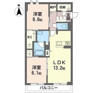 ヴィアソーレ【3階】の間取り