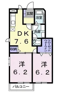群馬県高崎市吉井町矢田【アパート】の間取り