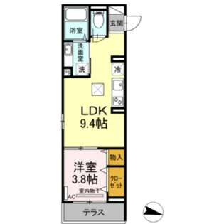 広島県福山市引野町2【アパート】の間取り