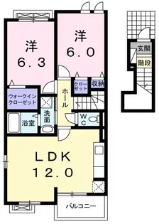 フェリーチェ・パルテンツァ【2階】の間取り